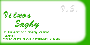 vilmos saghy business card